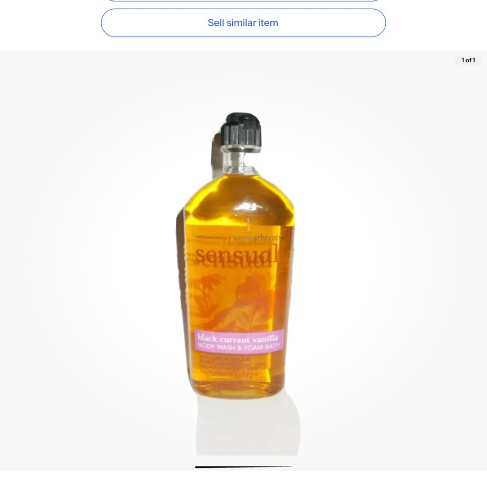 Bath and Body Works Retired Black Current and Vanilla Body Wash